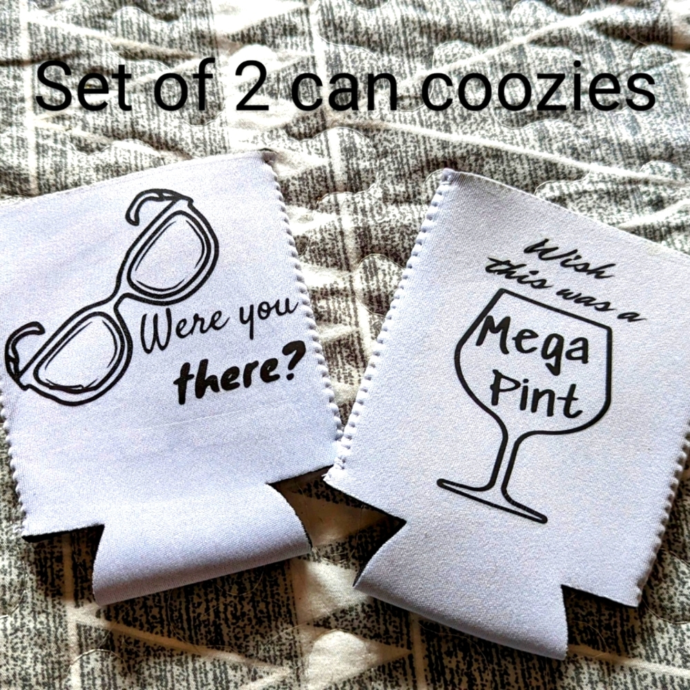 Can cozy's, set of 2, NWOT, Johnny Depp fan gift